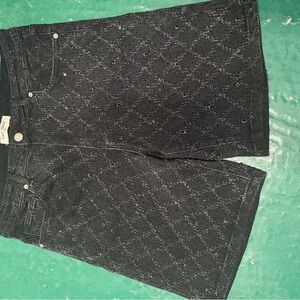 Almost Someday Gemstone Denim Jorts In The Washed Black Size 32